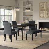 Winston Porter Carliana Dining Set Wood/Upholstered/Metal in Gray | Wayfair 6DB398FC81CE41F7930DE544830B3FE4