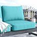 Latitude Run® Larrissa 4 Piece Outdoor Cushion Acrylic in Green/Blue | 6 H x 28 W in | Wayfair 44261A0CC110419DBD410980E7B368AD