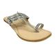 Silver Kolhapuri Sandals for Women Flat Mojari Jutti Beaded Ethnic Shoes Sandals silver Size: 9.5