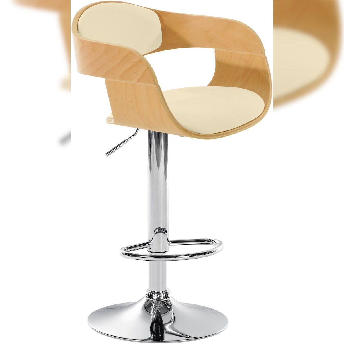 CLP Barhocker Kingston Kunstleder natura/creme Image