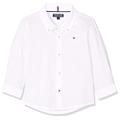 Tommy Hilfiger - Tommy Hilfiger Boys - Boy's Shirts - White Shirts Boys Formal - Stretch Regular Fit Shirt - Boy's Stretch Oxford Shirt - White - Size 92 cm