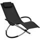 Chaise longue pour enfants Acier Noir - Vidaxl