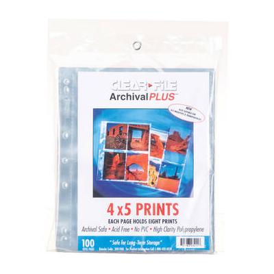 ClearFile Archival-Plus Print Page, Holds Eight 4 x 5