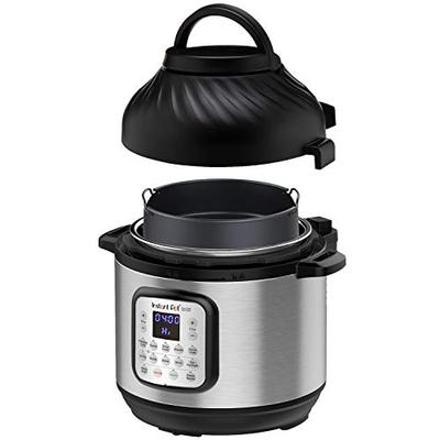 Instant Pot Air Fryer + EPC Combo 8QT Electronic Pressure Cooker, 8-QT, Black/Stainless Steel