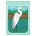 Dicksons Inc Egret 2-Sided Polyester Garden Flag in Blue/Green/White | 18 H x 13 W in | Wayfair M011126