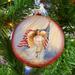 Designocracy Holiday Splendor American Angel Ball Ornament Glass in Red | 3.5 H x 3.5 W x 3.5 D in | Wayfair 71103-0107