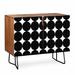 East Urban Home Natalie Baca Mod Polka Dot 2 Door Credenza Cabinet Wood/Metal in Brown | 30 H x 31 W x 17.5 D in | Wayfair