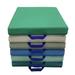 Factory Direct Partners SoftScape 15" Square Floor Cushions Foam/Vinyl in Green | 2 H x 15 W x 15 D in | Wayfair 12228-CT