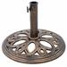 Canora Grey Kateri Heavy Duty Cast Iron Free Standing Base Umbrella Base Cast Iron in Brown/Gray | 12 H x 17 W x 17 D in | Wayfair