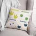 Zoomie Kids Wojciechowski Dinosaur Footprints Throw Pillow Polyester/Polyfill blend | 20 H x 20 W x 1.5 D in | Wayfair