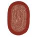 Red/White 72 x 0.5 in Area Rug - Red Barrel Studio® Nuray Braided Red Area Rug Polypropylene | 72 W x 0.5 D in | Wayfair