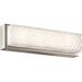 Hokku Designs Greenacres 1 - Light Dimmable LED Nickel Vanity Light Plastic in Gray/White | 5 H x 17 W x 4 D in | Wayfair