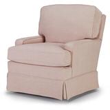 Lark Manor™ Ailbhe Swivel Glider & Ottoman Polyester or Polyester Blend in Pink | 38.5 H x 32.5 W x 39 D in | Wayfair