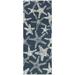 Blue/White 31 x 0.45 in Area Rug - Highland Dunes Koski Geometric Area Rug Polypropylene | 31 W x 0.45 D in | Wayfair