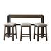 Red Barrel Studio® Geithner Multipurpose 4 Piece Bar Height Dining Set Wood/Upholstered in Black/Brown | Wayfair 879E953AABD446E98A65776C1C4CC2C3