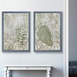 Millwood Pines 'Pinecone Fresco I' by Antonyus Bunjamin (Abe) - 2 Piece Picture Frame Painting Print Set Canvas, in White | Wayfair