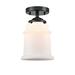 Beachcrest Home™ Alexandira 1-Light 6" Simple Bell Semi Flush Mount Glass in Gray/White | 9.63 H x 6 W x 6 D in | Wayfair
