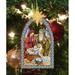 The Holiday Aisle® Tidaholm Nativity Manger Star Wooden Hanging Figurine Ornament Wood in Brown | 5.5 H x 5 W x 0.25 D in | Wayfair
