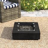 Sol 72 Outdoor™ Abigale Concrete/Glass Propane/Natural Gas Fire Pit Table Concrete in Gray/Black | 12 H x 34 W x 34 D in | Wayfair
