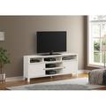 Birch Lane™ Bonn Solid Wood Entertainment Center for TVs up to 78" Wood in Brown | Wayfair EC64D307158547918F200758E651BF8D