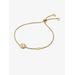 Michael Kors Precious Metal-Plated Sterling Silver Pavé Halo Slider Bracelet Gold One Size