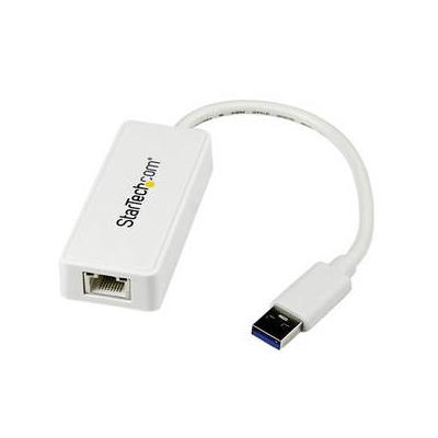 StarTech USB 3.0 to Gigabit Ethernet Adapter NIC with USB Port (White) USB31000SPTW