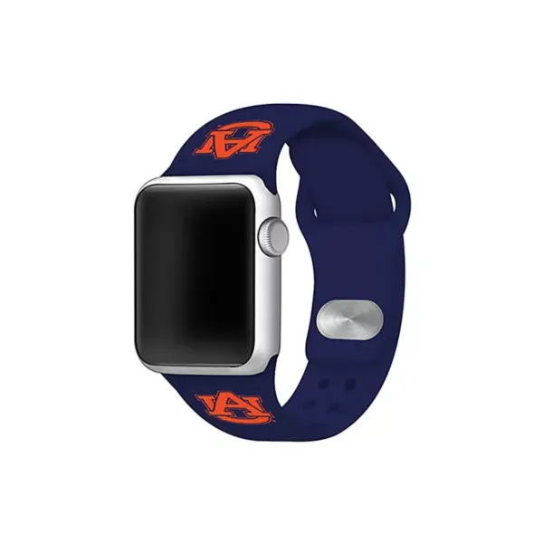 affinity-bands-ncaa-auburn-tigers-silicone-42-millimeter-apple-watch-band,-navy-blue/
