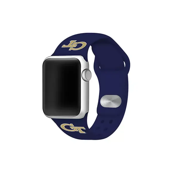affinity-bands-ncaa-georgia-tech-yellow-jackets-silicone-38-millimeter-apple-watch-band,-navy-blue,-38-mm/