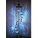 DEMMEX - 9 Big Globes Turkish Moroccan Mosaic Floor Lamp Light, Bohemian Boho Tiffany Mosaic Floor Lamp, 70" (Blues)