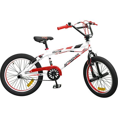 Fahrrad BMX 20 Zoll Fat Bike rot/weiß