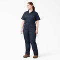 Dickies Women's Plus Flex Cooling Short Sleeve Coveralls - Dark Navy Size 3X (FVW32F)