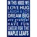 Toronto Maple Leafs 11" x 19" In This House Sign