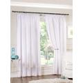 Emma Barclay Lined Pencil Pleat Voile Curtain Pair in White - Width 90 x Drop 90" (228 x 228cm)