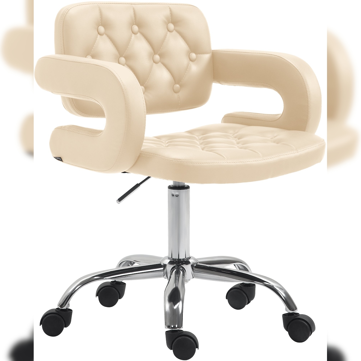 CLP Arbeitshocker Dublin Kunstleder creme Image