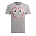 Comme des Garçons Play T-Shirt Grigio Cuore VUOTO - XL