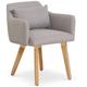 Cotecosy - Chaise / Fauteuil scandinave Gybson Tissu Beige - Beige