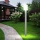 Lampadaire d'extérieur en acier inoxydable lampadaire jardin lumière argent lampadaire led, opale,