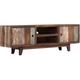 Meuble télé buffet tv télévision design pratique bois d'acacia massif vintage 118 cm - Bois