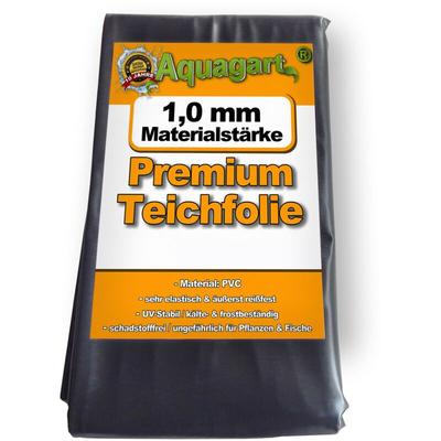 Teichfolie pvc 1m x 6m 1,0mm schwarz Folie für den Gartenteich Image