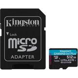 Kingston 512GB Canvas Go! Plus UHS-I microSDXC Memory Card with SD Adapter SDCG3/512GB