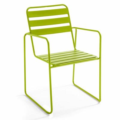 Fauteuil de jardin en acier vert - Vert