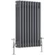 Windsor - Radiateur Rétro Horizontal Blanc à Colonnes 2 x 9 - 650 Watts - 60 x 42.5cm - Hudson Reed