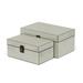 Red Barrel Studio® 2 Piece Simple Wooden Treasure Box Set Wood in Gray | 5 H x 10.25 W x 6.25 D in | Wayfair A6D6DF76426F45488B927866B6C63F47