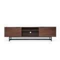 Sideboard - Walnußholz - NV GALLERY - STARK - TV-Lowboard, Wallnussholz & schwarzes Metall, B180