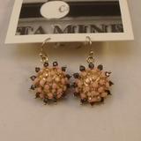 Anthropologie Jewelry | Anthropologie Rhinestone Rose Pink Atom Drop Nwt | Color: Gold/Pink | Size: Os