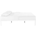 Corinne Bed Frame by Modway Metal in White | 12.5 H x 54 W x 75 D in | Wayfair MOD-5469-WHI