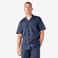 Dickies Men's Big & Tall Short Sleeve Work Shirt - Navy Blue Size 2 (1574)