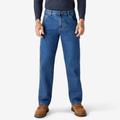 Dickies Men's Relaxed Fit Carpenter Jeans - Stonewashed Indigo Blue Size 34 X (19294)