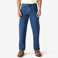 Dickies Men's Relaxed Fit Heavyweight Carpenter Jeans - Stonewashed Indigo Blue Size 44 32 (1993)