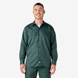 Dickies Men's Long Sleeve Work Shirt - Hunter Green Size XL (574)